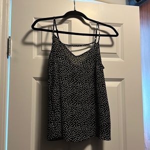 Primark size 2 black and white polka dot camisole